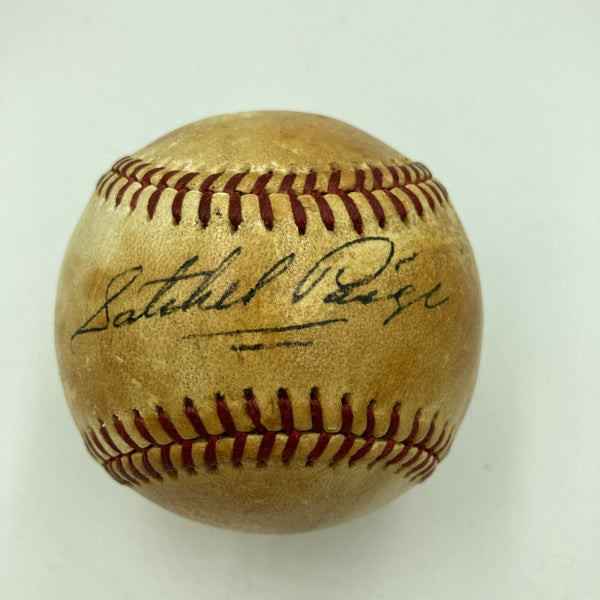 Satchel Paige Single Signed Vintage Official National League Baseball JSA COA