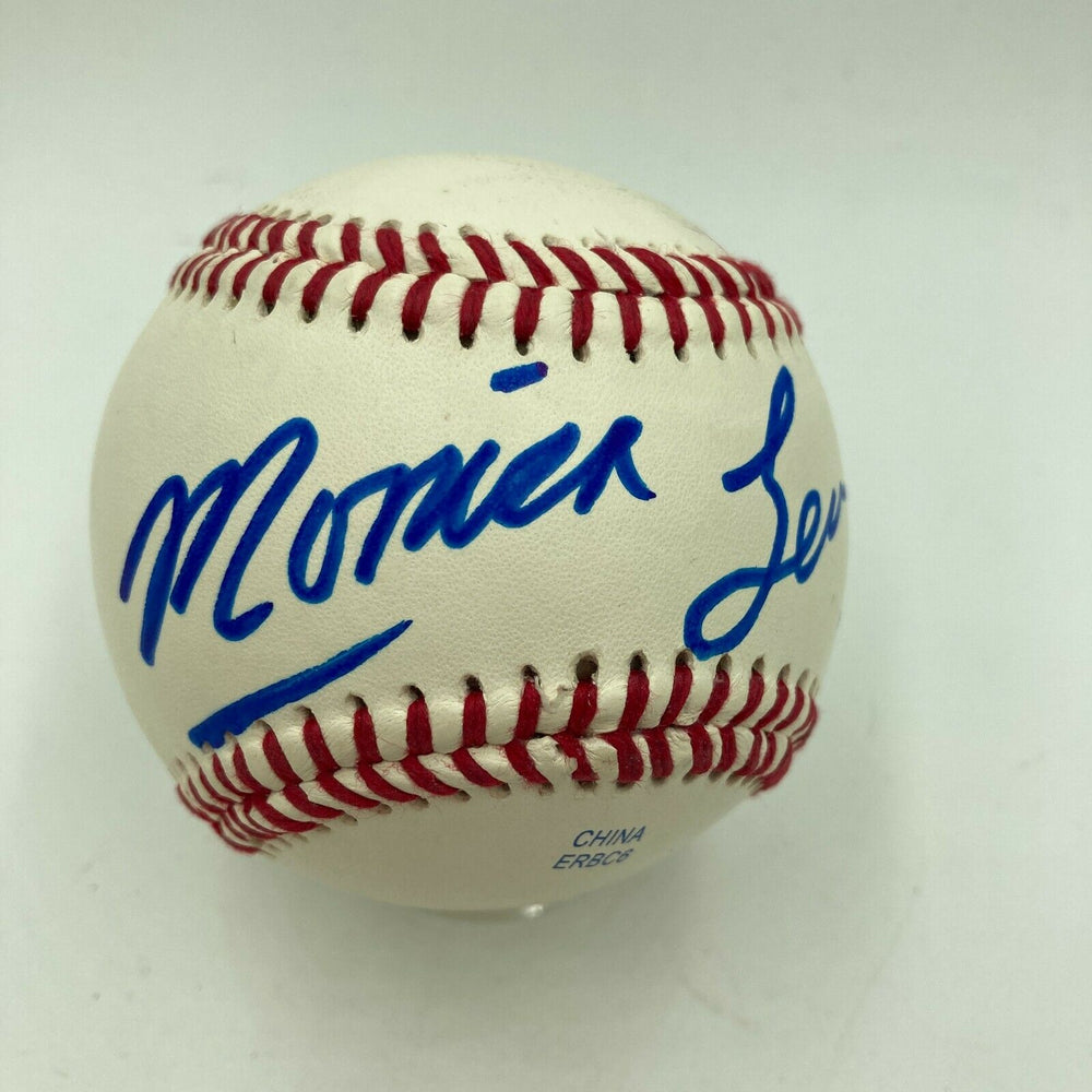 Monica Lewinsky Single Signed Baseball President Bill Clinton Intern JSA COA