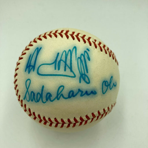 Sadaharu Oh Japanese & English Signed Vintage 1970's Baseball With JSA COA