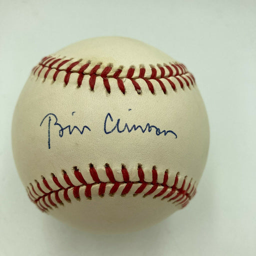 President Bill Clinton Signed 1990's American League Baseball With JSA COA