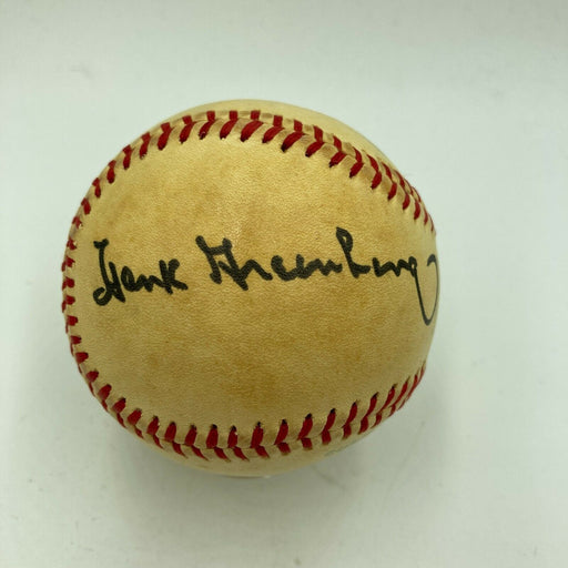 Hank Greenberg Al Kaline Gehringer Detroit Tigers HOF Signed Baseball JSA COA