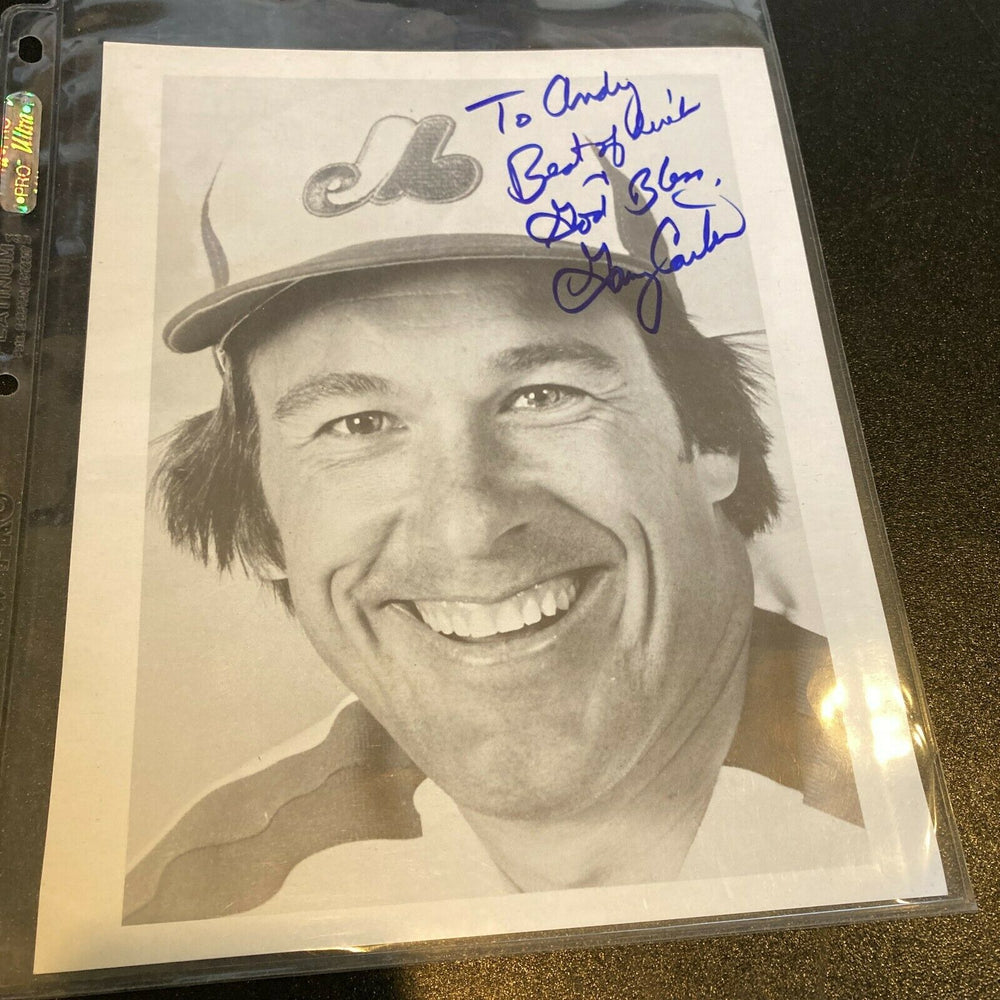 Gary Carter Signed Autographed Vintage Baseball Photo