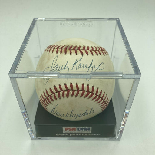 Sandy Koufax & Don Drysdale Signed National League Baseball PSA DNA COA