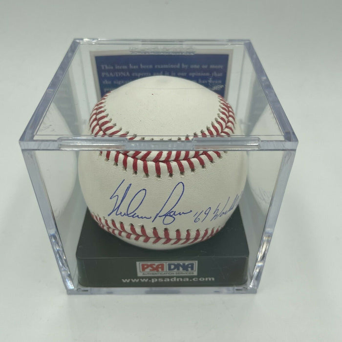 Nolan Ryan 1969 World Series Champs Signed Baseball PSA DNA Graded GEM MINT 10