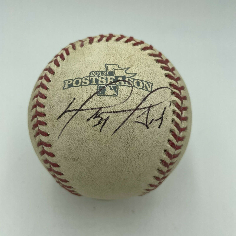 David Ortiz Signed 2013 Postseason ALCS Game Used Baseball PSA DNA COA & MLB