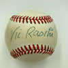 Vic Raschi SIngle Signed Official American League Baseball With JSA COA Rare