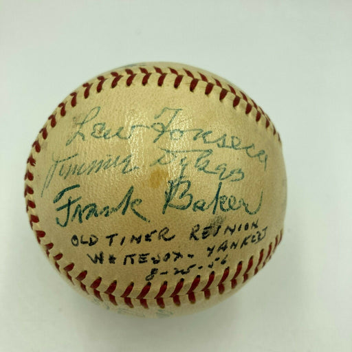 1920's New York Yankees Legends Old Timers Day Signed Baseball PSA DNA & JSA COA
