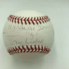 1961 Yankees Infield Signed Baseball Tony Kubek Boyer Skowron Steiner Holo