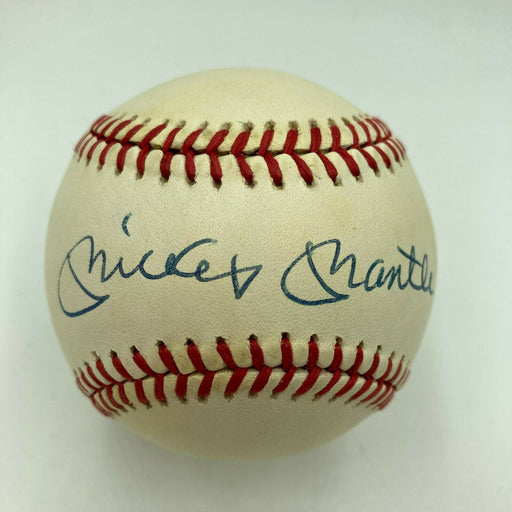 Beautiful Mickey Mantle Signed American League Baseball Mint Signature Beckett