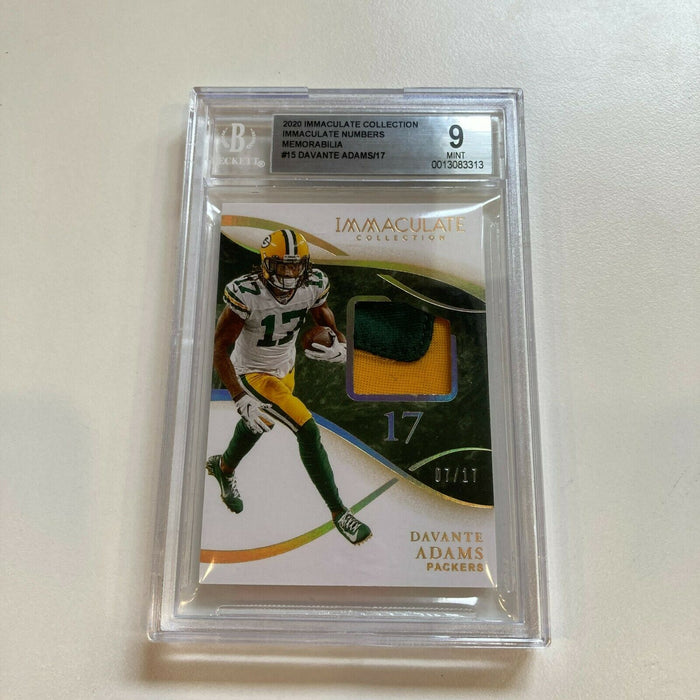 2020 Immaculate Collection Davante Adams RC Game Used Patch #7/17 BGS 9 Mint