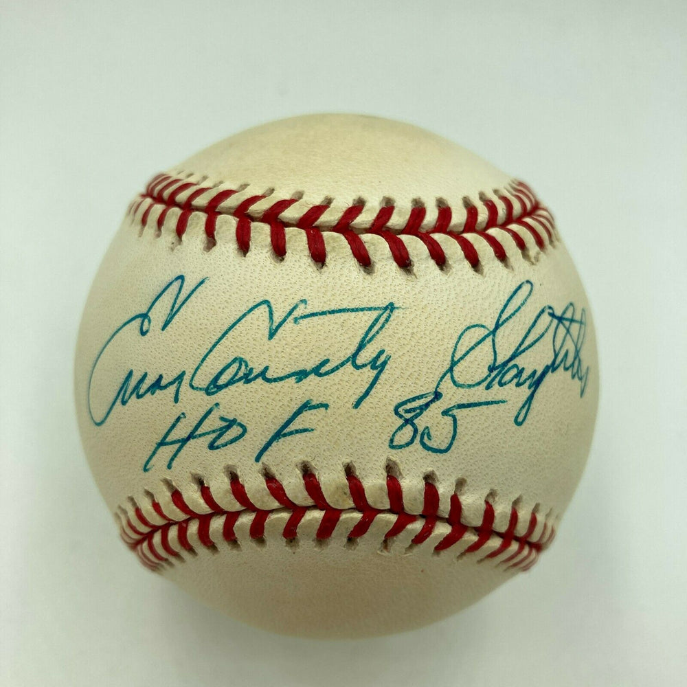 Enos Country Slaughter HOF 1985 Signed Baseball PSA DNA Graded GEM MINT 10