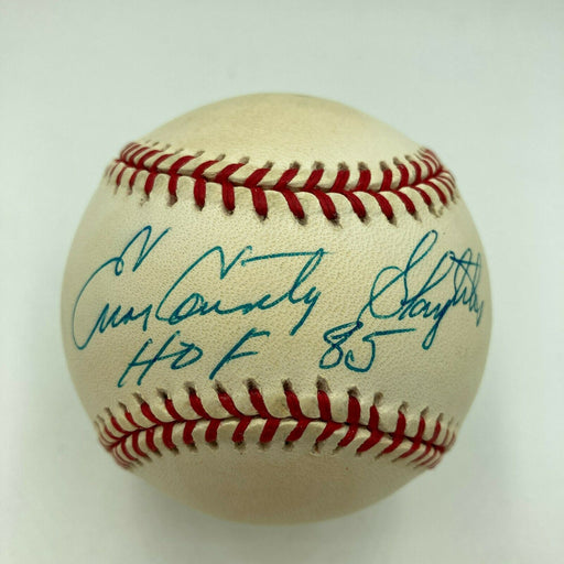 Enos Country Slaughter HOF 1985 Signed Baseball PSA DNA Graded GEM MINT 10