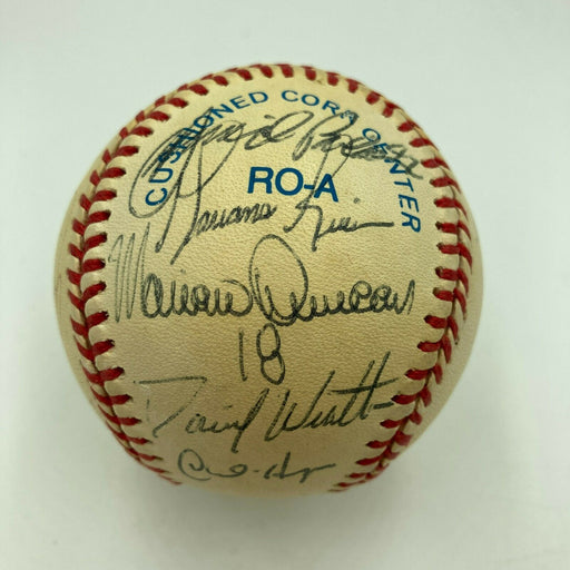 1996 New York Yankees Team World Series Champs Team Signed Baseball PSA DNA COA