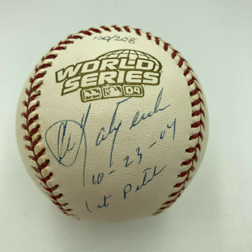Carl Yastrzemski First Pitch 2004 World Series 10-23-04 Signed Baseball PSA DNA