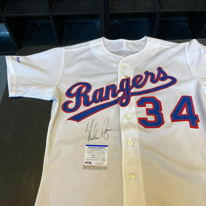 Nolan Ryan Signed Authentic 1990 Texas Rangers Game Model Jersey PSA DNA COA