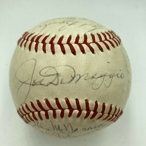 1969 Oakland A's Team Signed Baseball Joe Dimaggio Reggie Jackson Rookie JSA COA