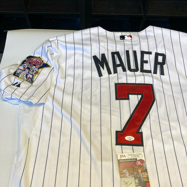 Joe Mauer Signed Authentic Minnesota Twins Jersey With JSA COA