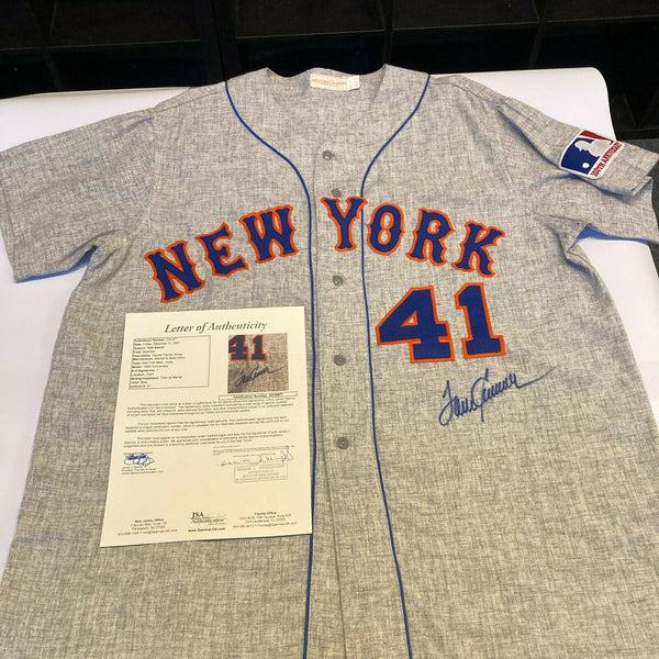 Tom Seaver Signed Authentic 1969 New York Mets Mitchell & Ness Jersey JSA COA