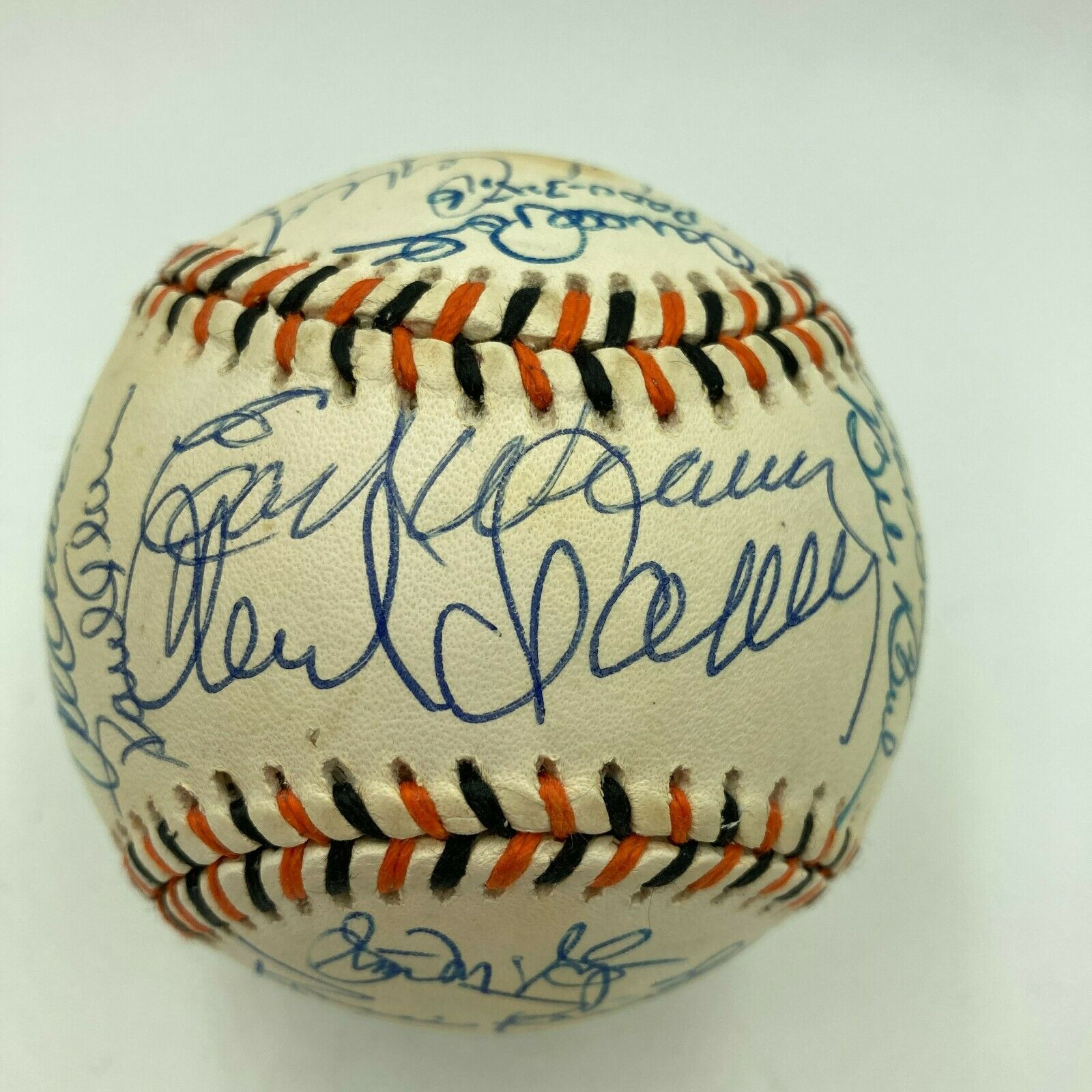 BOBBY DOERR BOB FELLER GAYLORD PERRY Signed Baseball PSA/DNA