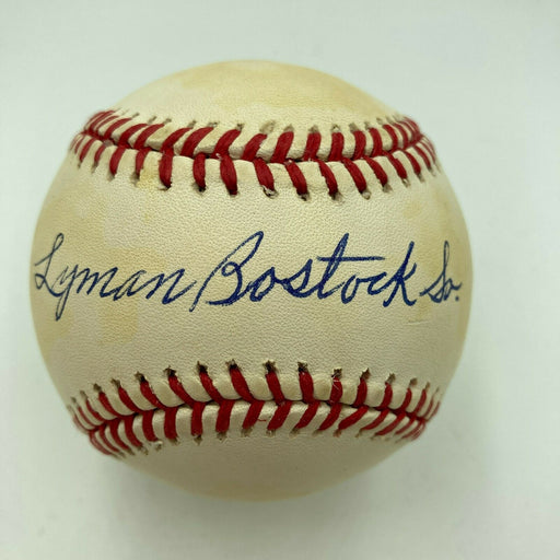 Lyman Bostock Signed Official Major League Baseball Negro League Legend JSA COA