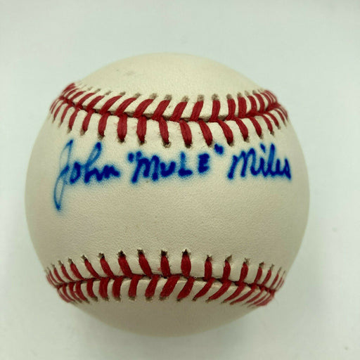 John Mule Miles Signed Official Major League Baseball Negro League Legend JSA