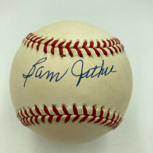 Sam Jethroe Signed Official Major League Baseball Negro League Legend JSA COA