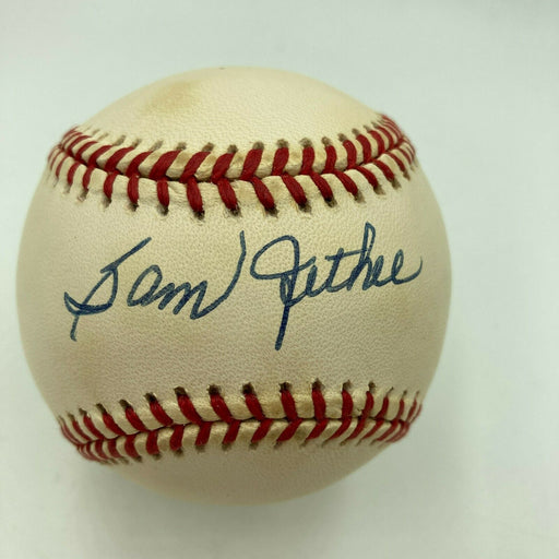 Sam Jethroe Signed Official Major League Baseball Negro League Legend JSA