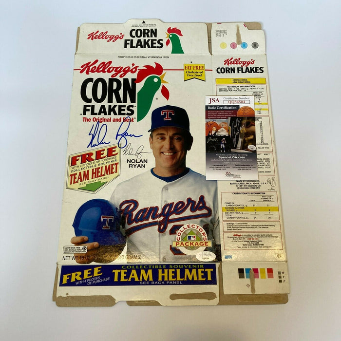 Nolan Ryan Signed Vintage Wheaties Cereal Box With JSA COA