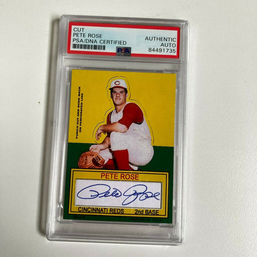 Pete Rose Signed Autographed Vintage Baseball Card PSA DNA COA