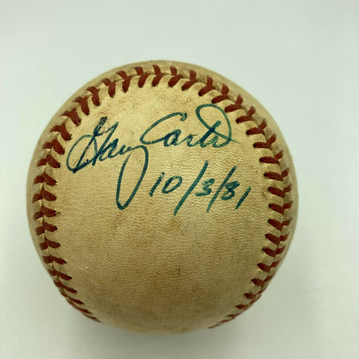 Gary Carter Signed Vintage Game Used Baseball 10-3-1981 Home Run Game JSA COA