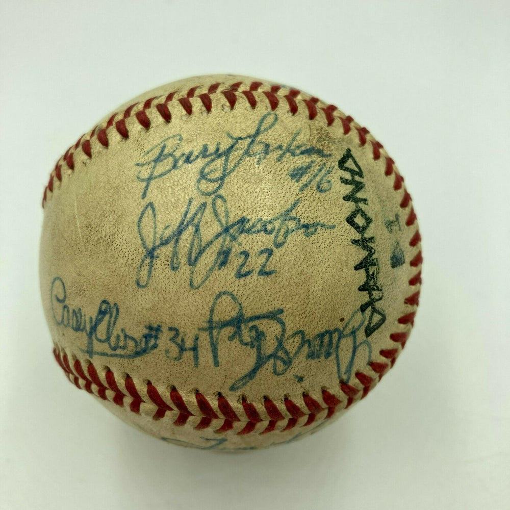 1983 Michigan Wolverines Big Ten Champs Signed Game Used W.S. Baseball JSA COA