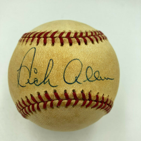 Dick Allen Signed Vintage Official National League Feeney Baseball JSA COA