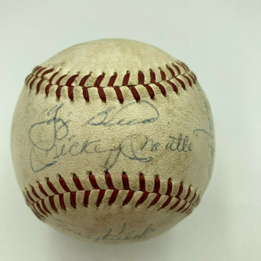 1962 NY Yankees W.S. Champs Team Signed Baseball Mickey Mantle Roger Maris JSA