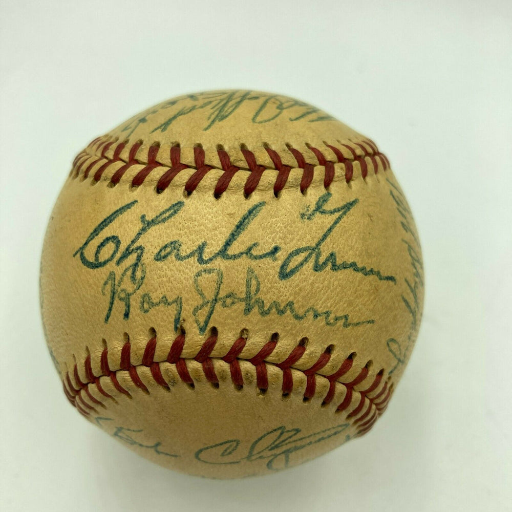 1948 Chicago Cubs Team Signed National League Ford Frick Baseball JSA COA