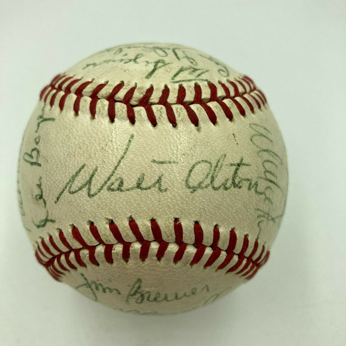 Vin Scully 1969 Los Angeles Dodgers Team Signed NL Baseball With JSA COA