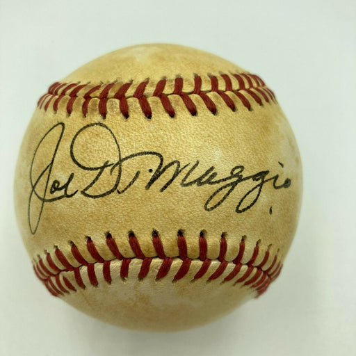 Joe Dimaggio Signed Vintage National League Feeney Baseball JSA COA