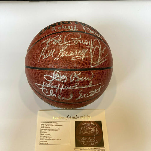 Bill Russell Larry Bird Boston Celtics Legends Signed NBA Basketball JSA COA
