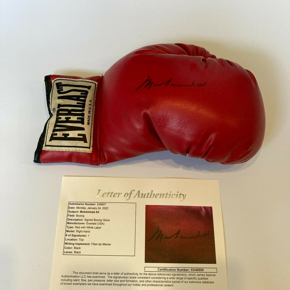 Muhammad Ali Signed Autographed Everlast Boxing Glove With JSA COA