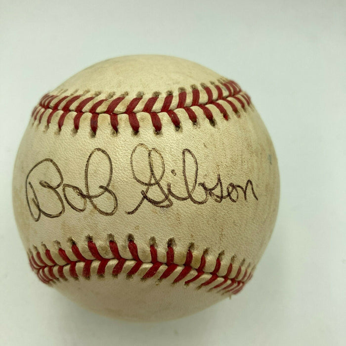Bob Gibson Signed Official American League Baseball With JSA COA