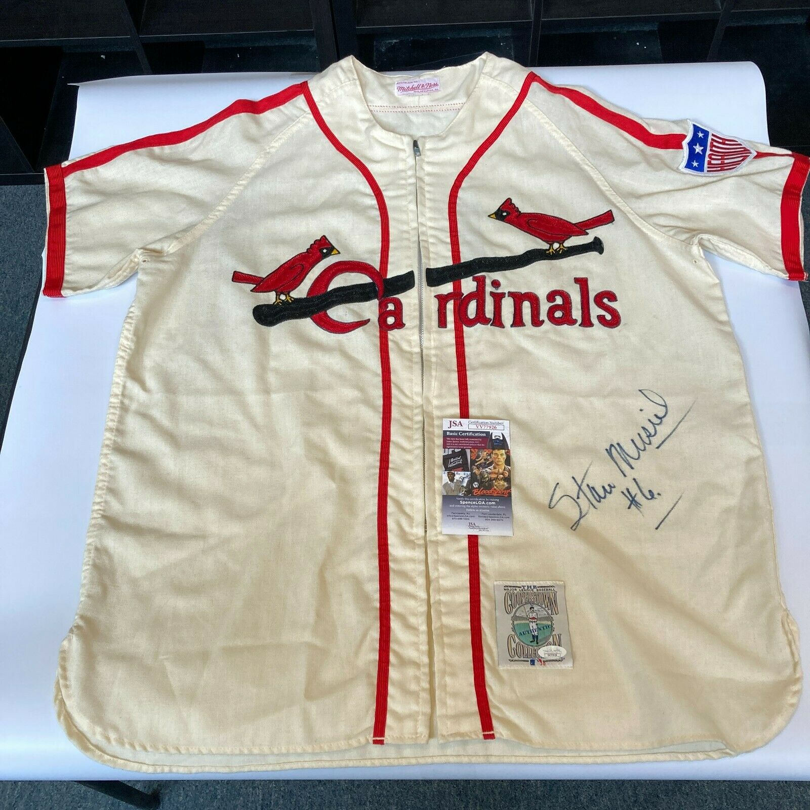 Stan Musial Signed Authentic 1944 Mitchell & Ness Cardinals Jersey