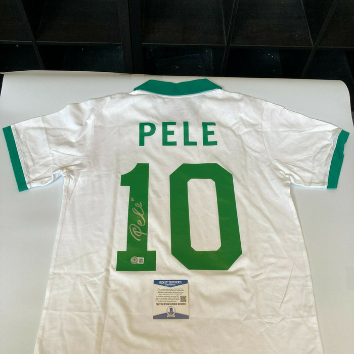 Pele Signed Autographed New York Cosmos Soccer Jersey With Beckett COA