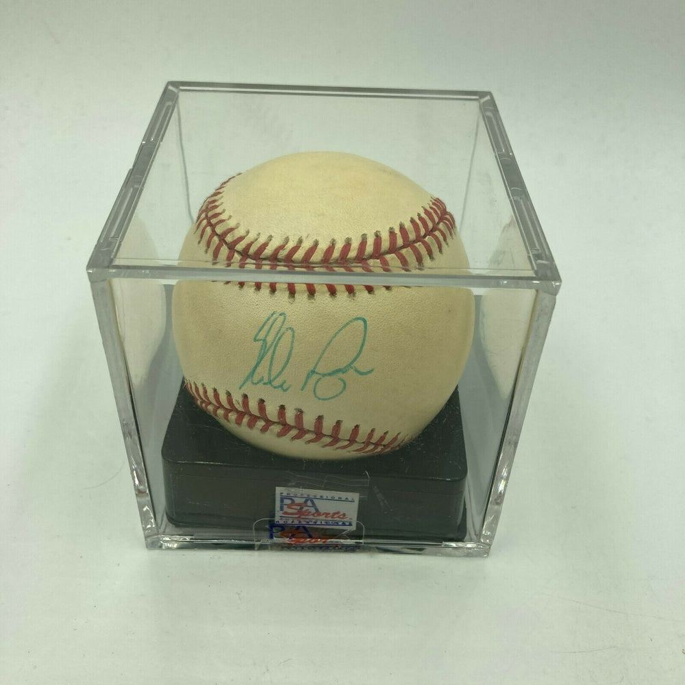 Nolan Ryan Signed American League Baseball PSA DNA Graded MINT 9