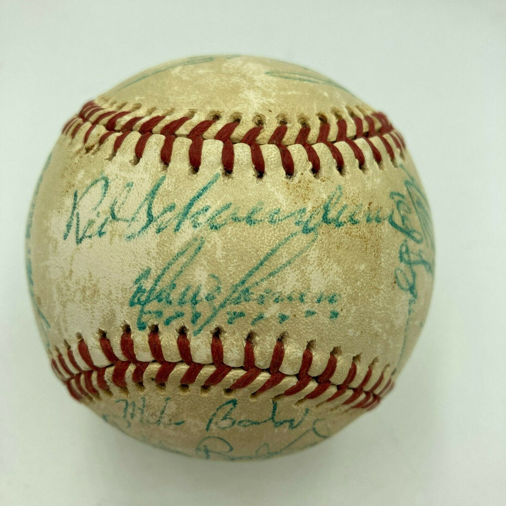 1975 St. Louis Cardinals Team Signed NL Game Used Baseball Bob Gibson Lou Brock