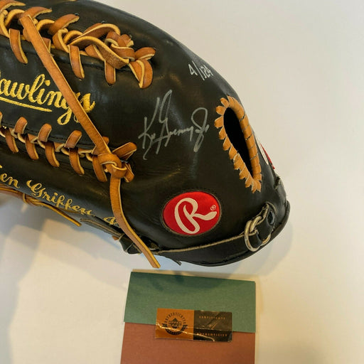 Ken Griffey Jr. Signed Game Model Baseball Glove #4/124 With UDA Upper Deck COA