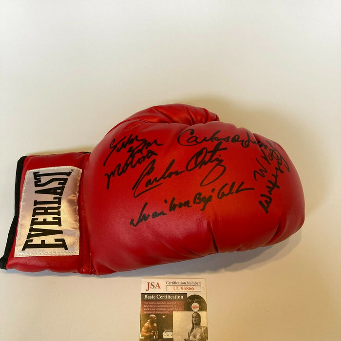 Puerto Rico Boxing Legends Multi Signed Everlast Boxing Glove With JSA COA