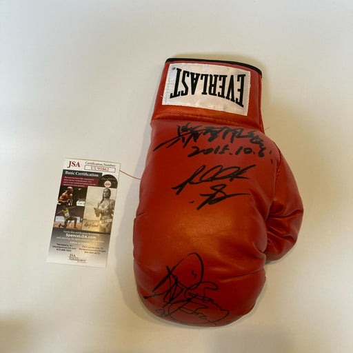 Boxing HOF 2015 Class Signed Glove Ray Mancini  Riddick Bowe Yoko Gushiken JSA