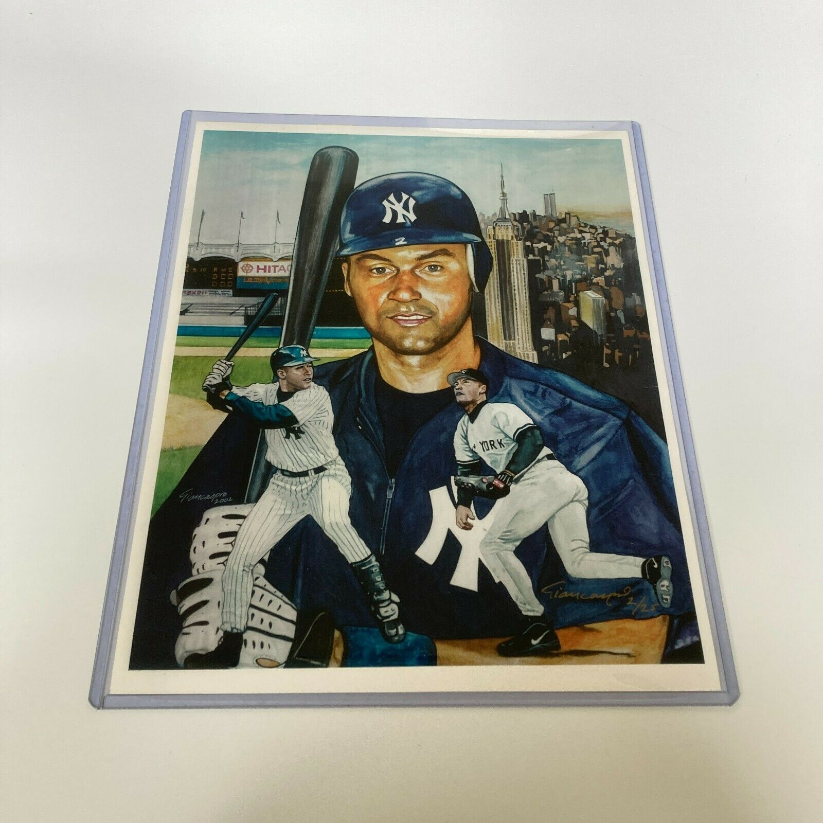 Derek Jeter Art Photo Hand Signed By Artist Numbered #2/25 — Showpieces ...