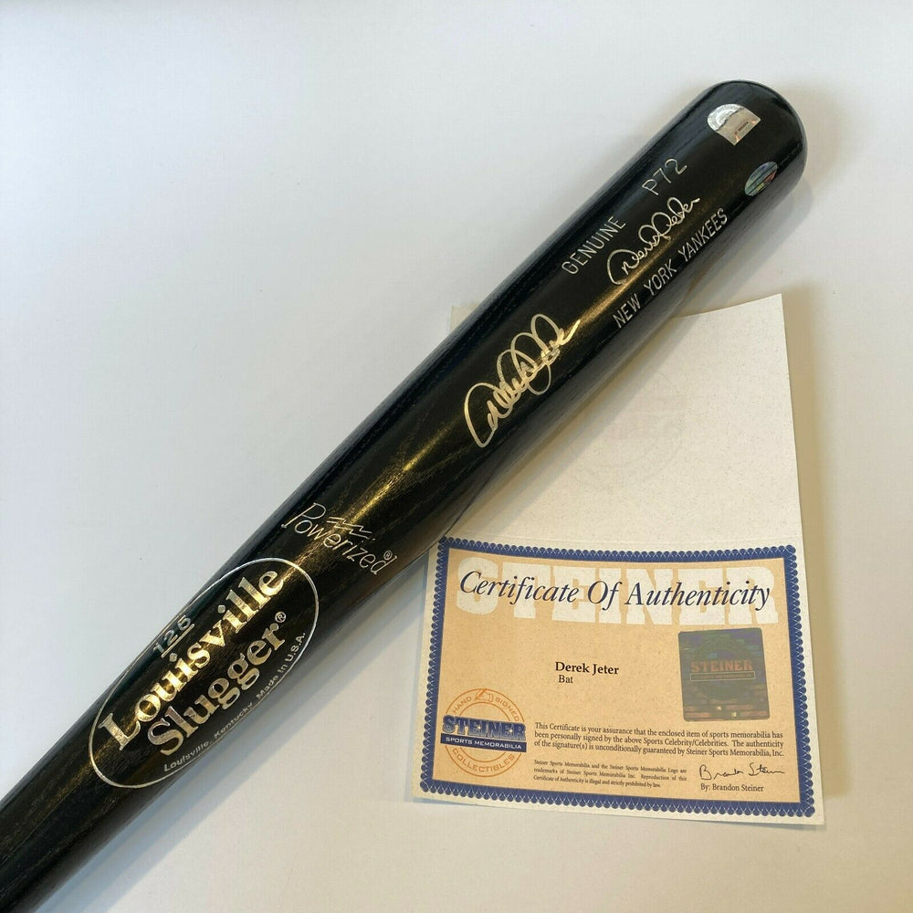 Derek Jeter Signed Game Model Baseball Bat With Steiner COA