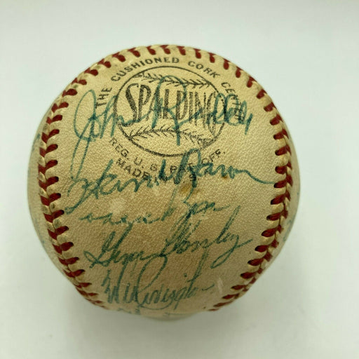 1957 Milwaukee Braves World Series Champs Team Signed Baseball JSA Hank Aaron