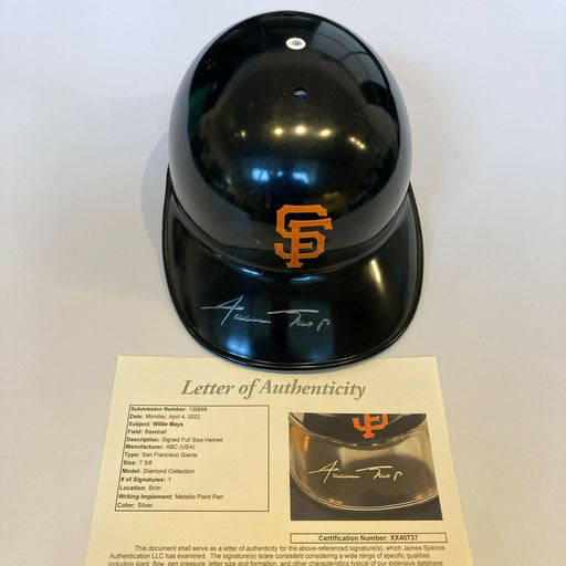 Rare Willie Mays Signed Full Size San Francisco Giants Game Model Helmet JSA COA